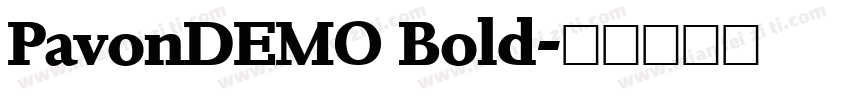 PavonDEMO Bold字体转换